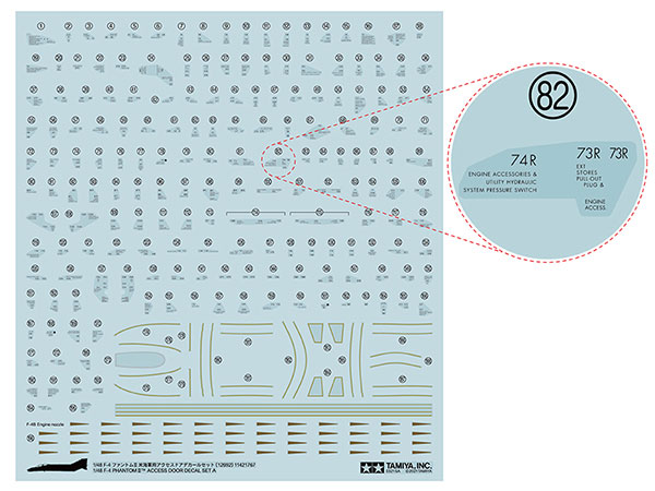 1/48 F-4ファントムII 米海軍用アクセスドアデカールセット