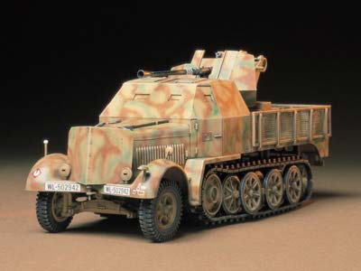 1/35 ドイツ装甲8トンハーフトラック 3.7cm 対空機関砲37型搭載フラックザウリア