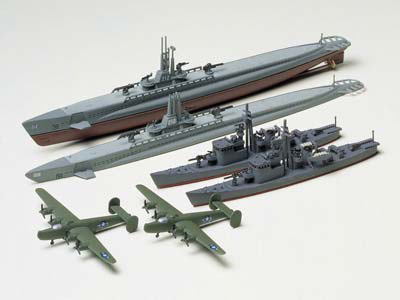 1/700 アメリカ海軍 潜水艦 ガトー級/日本海軍 13号駆潜艇セット